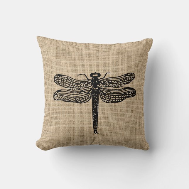 Coussin de libellules vintage (Recto)