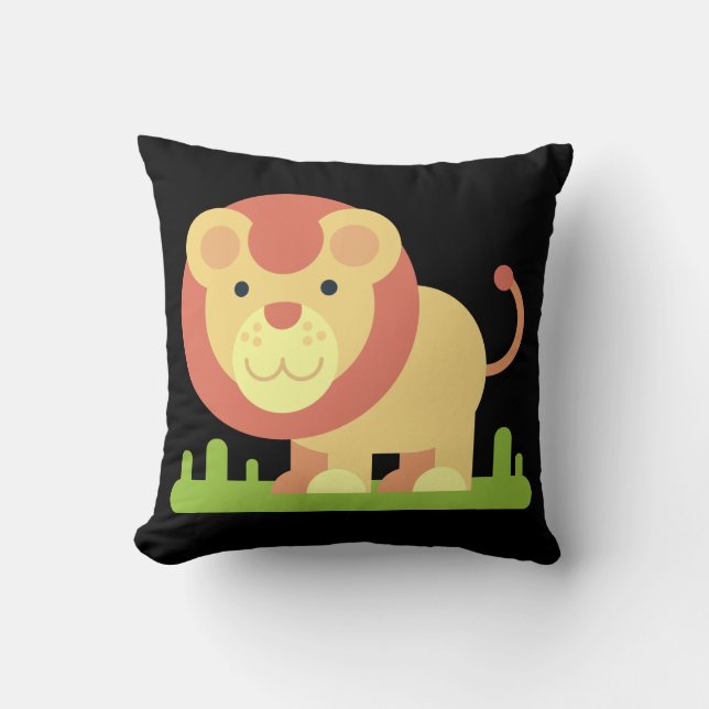 coussin de lion jungle (Recto)