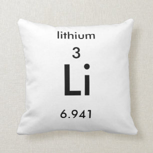 Coussin de lithium du tableau périodique 3