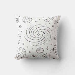 Coussin de livre de coloriage céleste Galaxie