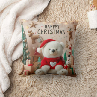 coussin de l'ours polaire de noël