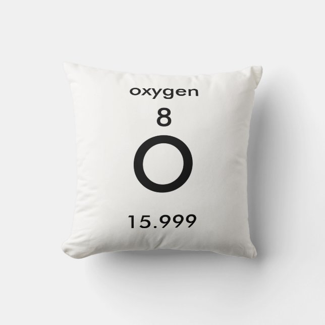 Coussin de l'oxygène du tableau périodique 8 (Recto)