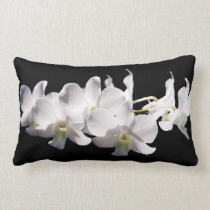 Coussin de Lumbar à orchidées blanches