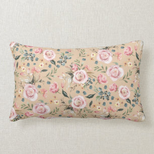 Coussin de luminaire d'impression florale de coule