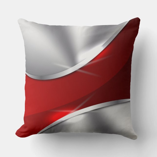 Coussin de luxe rouge argenté (Recto)