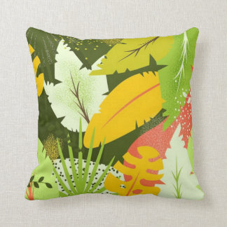 Coussin De magnifiques Feuilles tropicaux brillants