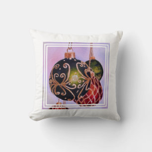 Coussin De magnifiques ornements de Noël