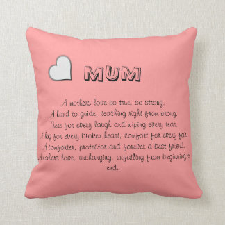 Coussin de maman avec le vers