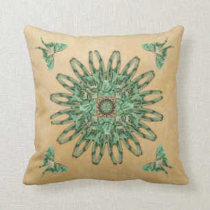 Coussin de mandala d'abrégé sur mite de Luna