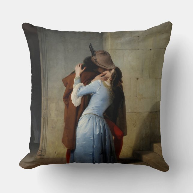 Coussin de mariage personnalisé Kiss / Il Bacio (Recto)