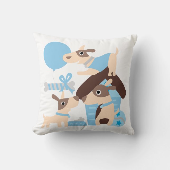 Coussin de marionnettes bleu (Recto)