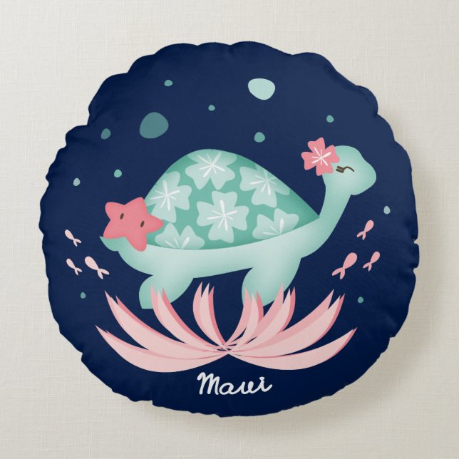 Coussin "de Maui de tortue de mer" (Devant)