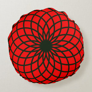 Coussin de méditation du Torus rouge et noir