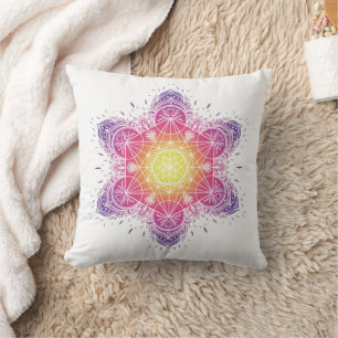 Coussin de méditation mandala metatron