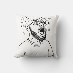 Coussin de mème iconique Wojak recto-verso