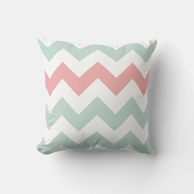 Coussin de menthe vert et rose (Recto)