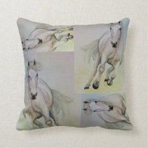 Coussin de MoJo d'Américain de cheval blanc