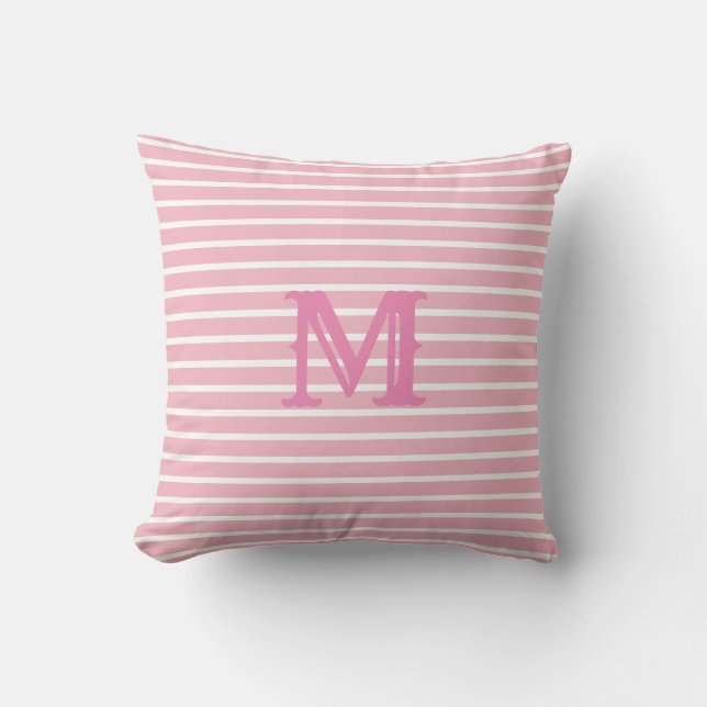 Coussin de monogramme barré par crépon de coton de (Recto)