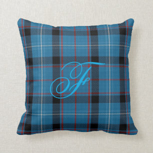 Coussin de monogramme de tartan de Fitzgerald