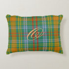Coussin de monogramme de tartan d'O'Brien