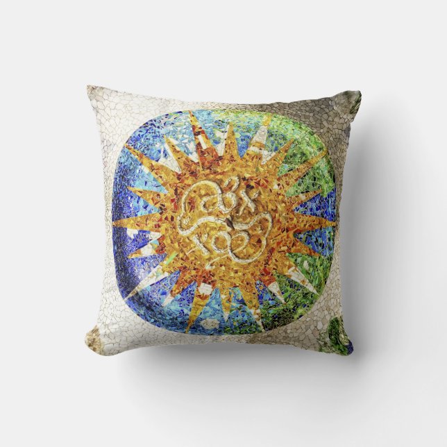 Coussin de mosaïques de Guell de parc (Recto)