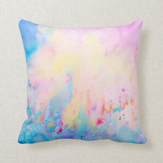 Coussin de motif d'abrégé sur aquarelle