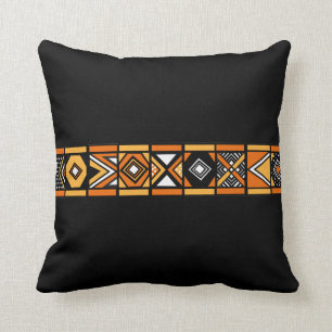Coussin de motif d'Africain noir