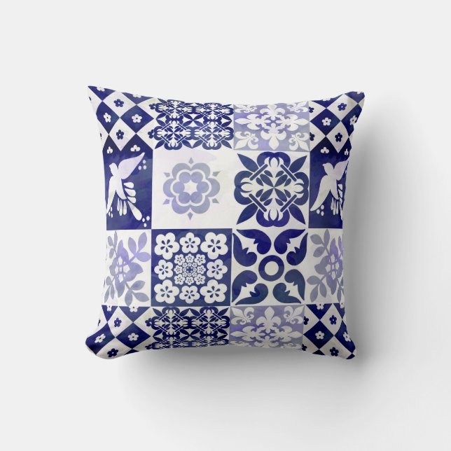 Coussin de motif d'Azulejos (Recto)