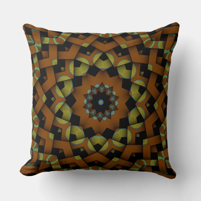 Coussin de Motif de  de tour Brown personnalisé (Recto)