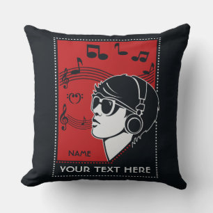 Coussin de musique Art déco personnalisé