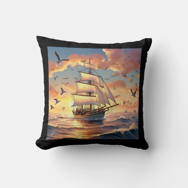 coussin de navire "Harmony at Dawn" (Recto)