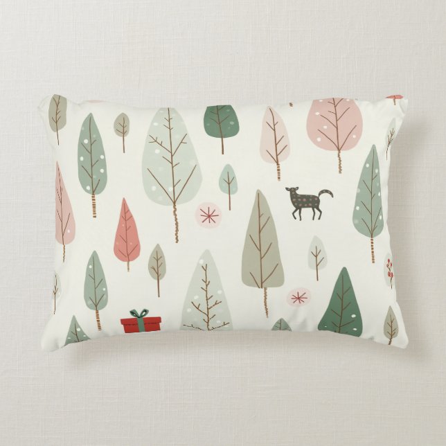 coussin de Noël à motif sapin (Devant)