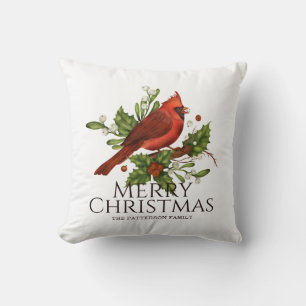 Coussin de Noël au nom du Cardinal Rouge et au Hou