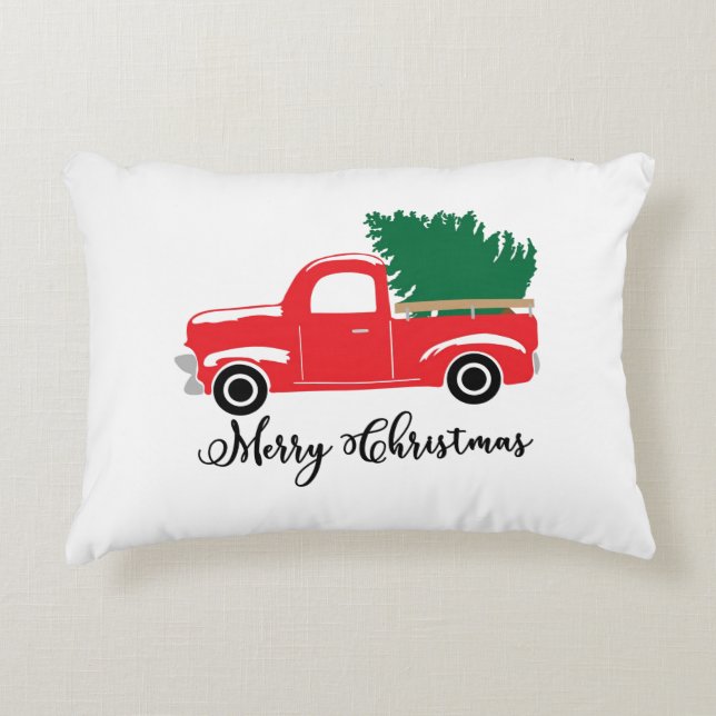 COUSSIN DE NOËL CAMIONNETTE STYLE DOS ROUGE (Devant)