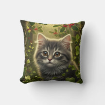 Coussin de Noël de chat