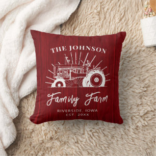 Coussin de Noël de ferme en bois rustique