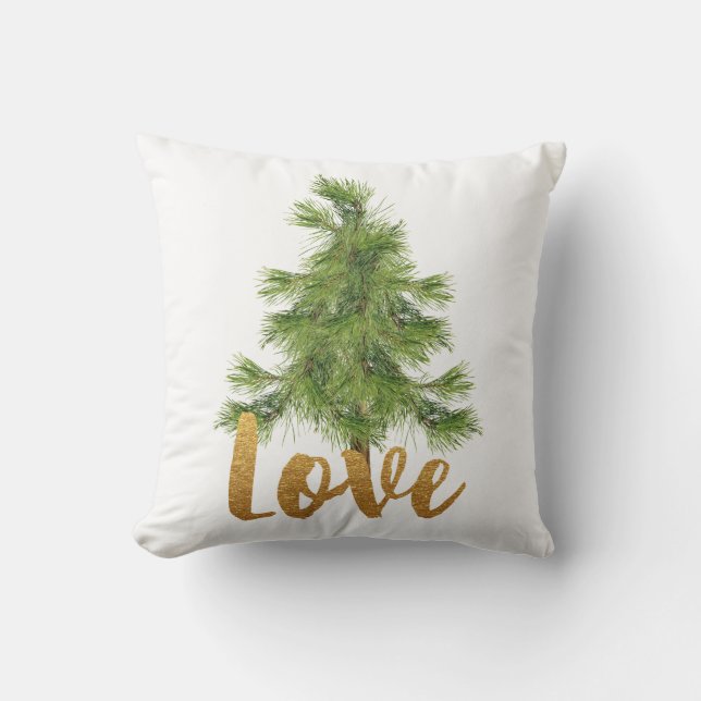 Coussin de Noël de l'amour et du pin (Recto)