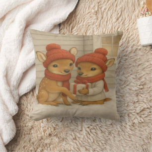 Coussin de Noël douillet cerf
