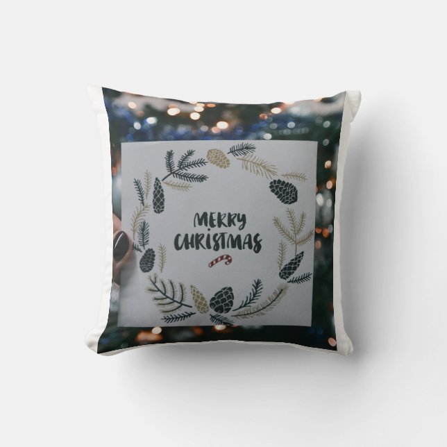 Coussin de Noël festif couvre vos couloirs (Recto)