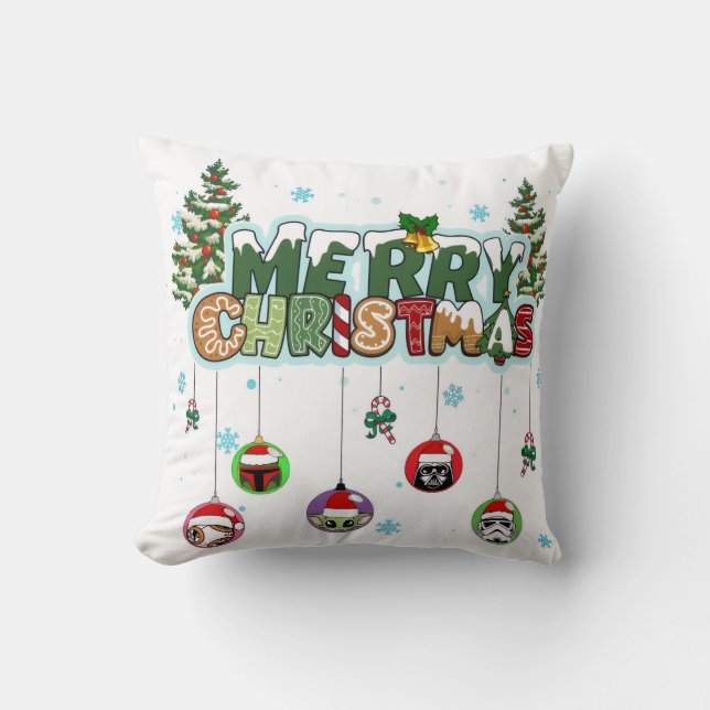 Coussin de Noël joyeux (Recto)