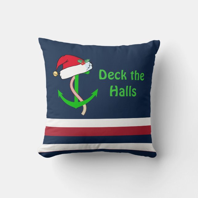 Coussin de Noël Nautique (Recto)