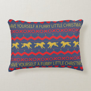 Coussin de Noël "Noël Poilu" Chiens
