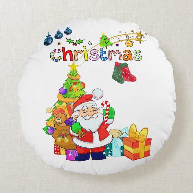 Coussin de Noël, Père Noël (Devant)