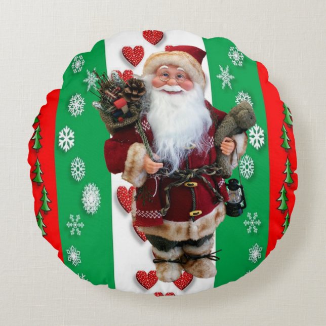 Coussin de Noël, Père Noël (Devant)
