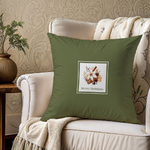 Coussin de Noël personnalisé au nom de famille ave