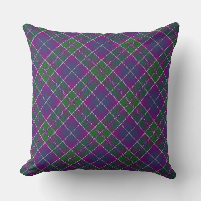 Coussin de Noël Plaid violet (Recto)