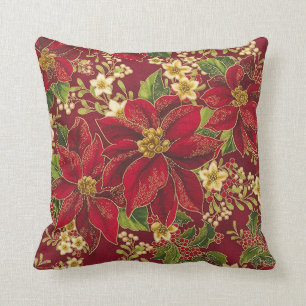Coussin de Noël Poinsettia !