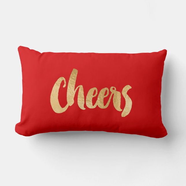 Coussin de Noël rouge et or (Recto)