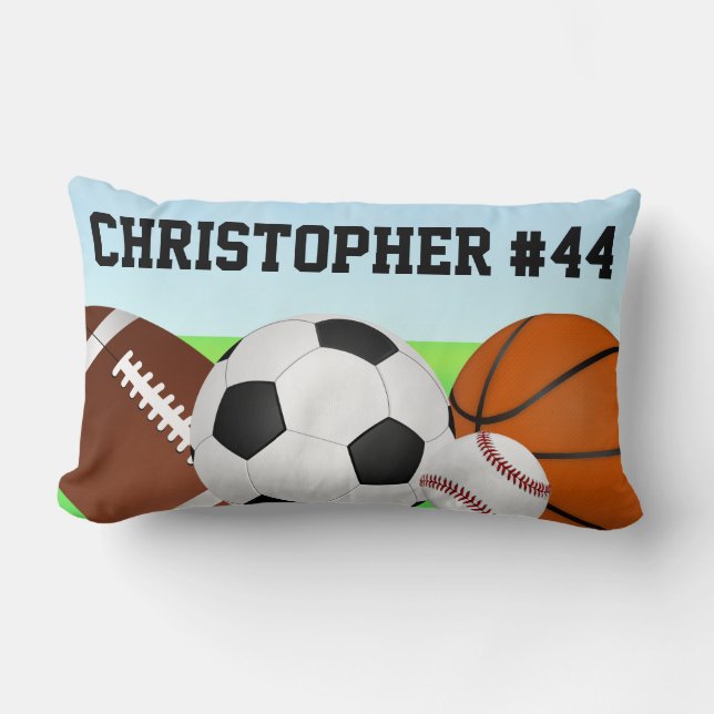 Coussin de nom personnalisé All-Star Sports person (Recto)