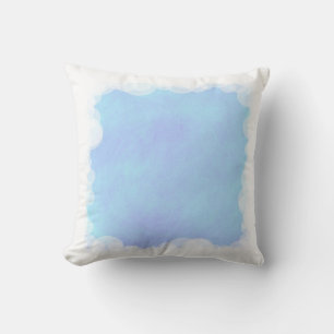 Coussin de nuages bleu clair et bulles